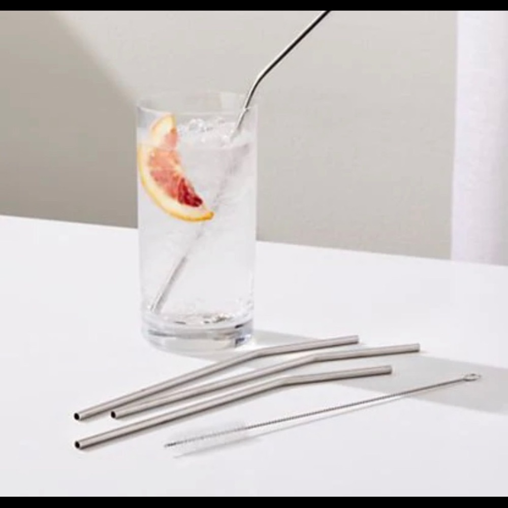 Grand Fusion | Stainless Steel Straws With Cleaning Brush | Eco-Friendly 3 Pack